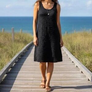 Toad & Co Samba Wave Dress Black L NWT
